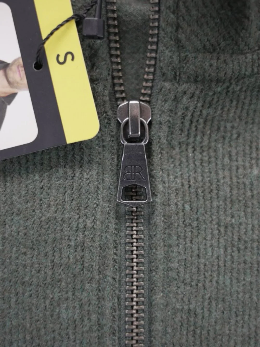 NWT Banana Republic Mens Waffle Quarter Zip Pullover, Green S‎